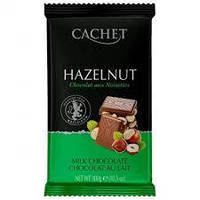 Шоколад CACHET (КАШЕТ) молочний 32% какао з фундуком (лісовий горіх) Бельгія 300г