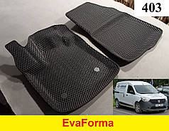 3D килимки EvaForma на Dacia Dokker Van '12-21, килимки ЕВА