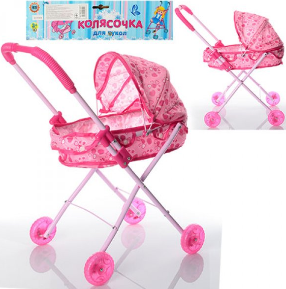 Коляска металева для ляльки Класика M 0355 U/R (3 кольори)