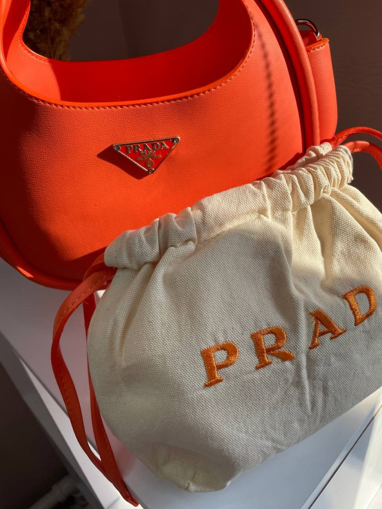 Жіноча сумка Prada mini Прада помаранчева 087 высокое качество - фото 8 - id-p1980025213