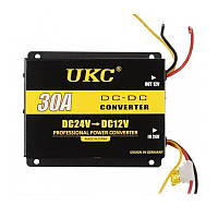 Преобразователь напряжения UKC 360W 24V-12V 30А DC/DC