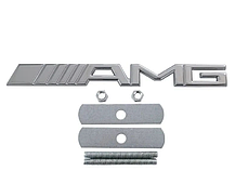 Емблема решітки радіатора AMG Mercedes-Benz (Мерседес) Хром 15,5 х 1,7 см, фото 4
