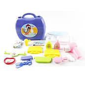 Набір аксесуарів 2109 (36 шт.) собачка,фен, гребінець, ножиці, флакони,18 Предм, у валізі, 23-21-10 см