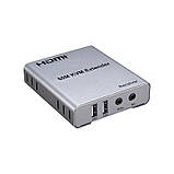 Перехідник аудіо-відео Lucom HDMI M/F (over RJ45) x1  60m 1080p +USB KVM extender сірий (62.09.8190), фото 4