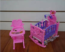 Меблі Gloria для ляльок 24022 Дитяча кімната з малюком, фото 4