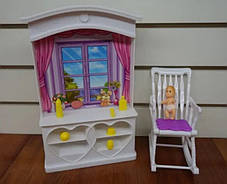 Меблі Gloria для ляльок 24022 Дитяча кімната з малюком, фото 3