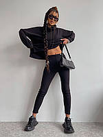 Женский ангоровый костюм кофточка со штанами 7222 чорний
