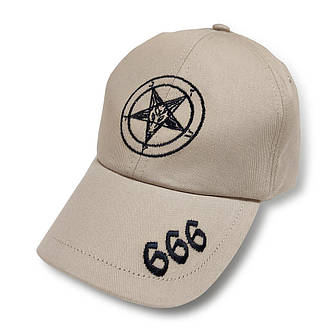 Бейсболка ПЕНТАГРАМА 666 бежева, фото 1