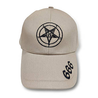 Бейсболка ПЕНТАГРАМА 666 бежева, фото 3