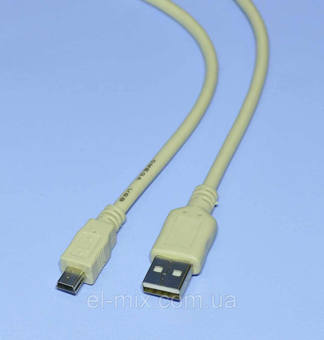 Шнур шт.мини USB-5pin - шт.USB-A V2.0 D3.5мм 1,5м 5-0431 - фото 4 - id-p337234190