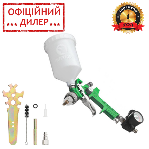 Пневматичний фарборозпилювач HVLP INTERTOOL PT-0102  YLP