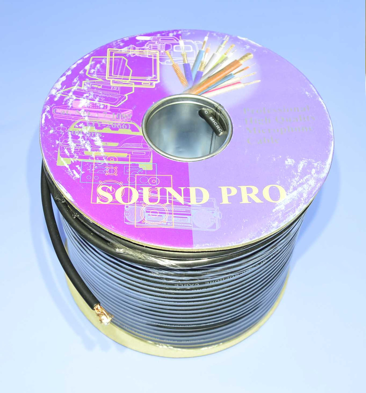 Кабель мікрофон. стерео d6,0мм Sound Pro JY-2066 чорний 7-1089 /бухта 100м, фото 1