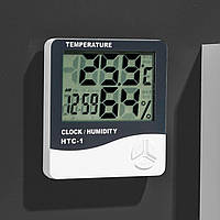 Домашняя метеостанция с показаниями внутренней/наружной температуры, индикатором влажности в помещении