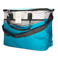 Термосумка Cooling Bag складана 33 л на кожен день з ручками та плечовим ременем Блакитна