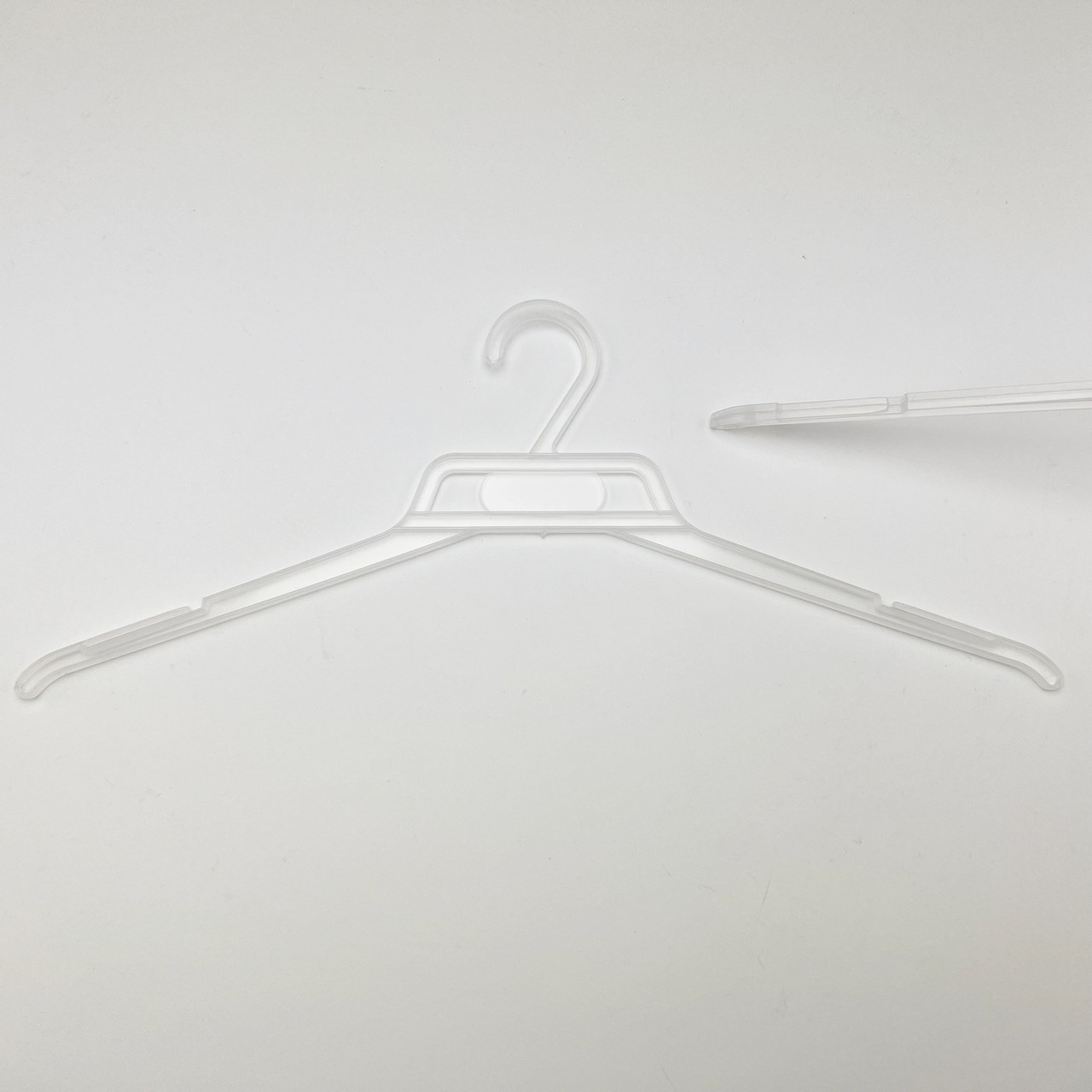 10 шт. Пластмасові плічка для одягу вішаки W-V42 натурального кольору, довжина 400 мм