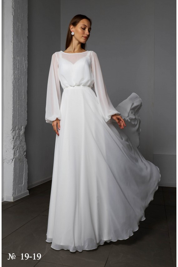 Свадебное платье 19-19 Молоко 40-42 - фото 2 - id-p1980083862