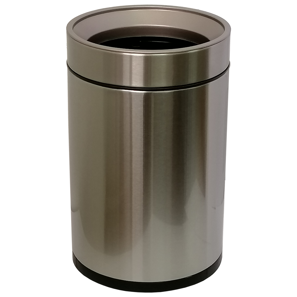 Ведро для мусора JAH 12 л круглое серебряный металлик без крышки и внутреннего ведра - фото 1 - id-p1980081748