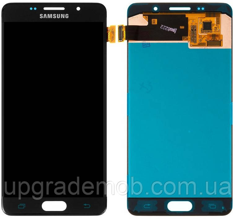 Дисплей модуль тачскрин Samsung A510 Galaxy A5 2016 чорний OLED (Small LCD)