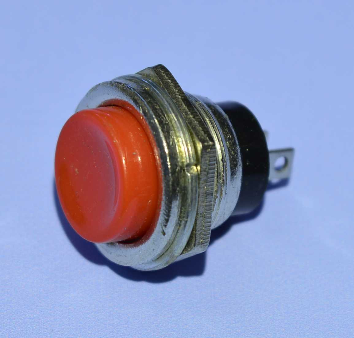 Кнопка без фікс. DS-212 (PBS-26B) червона 1-група OFF-(ON), Daier, фото 1