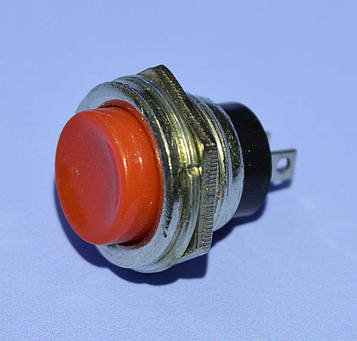 Кнопка без фікс. DS-212 (PBS-26B) червона 1-група OFF-(ON), Daier