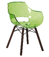 Кресло Papatya Opal Wox Iroko прозрачно-зеленое