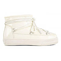 Сноуботи женские короткие - Теплые ботинки Тina Falat белые