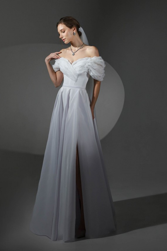 Свадебное платье Лебедь Белый 38-42 - фото 1 - id-p1980084430