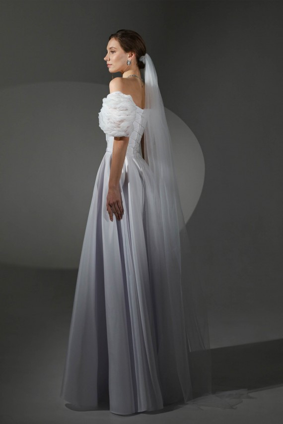Свадебное платье Лебедь Белый 38-42 - фото 3 - id-p1980084430