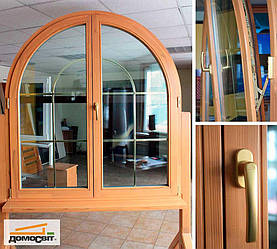 Аркові дерев'яні вікна з енергоощадним склом