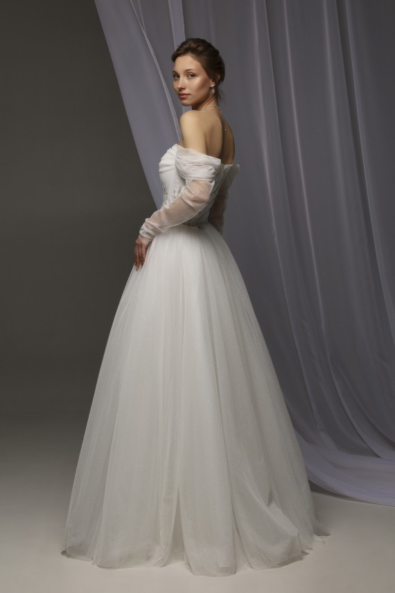 Свадебное платье Лиза рукава 38-42 - фото 3 - id-p1980084447