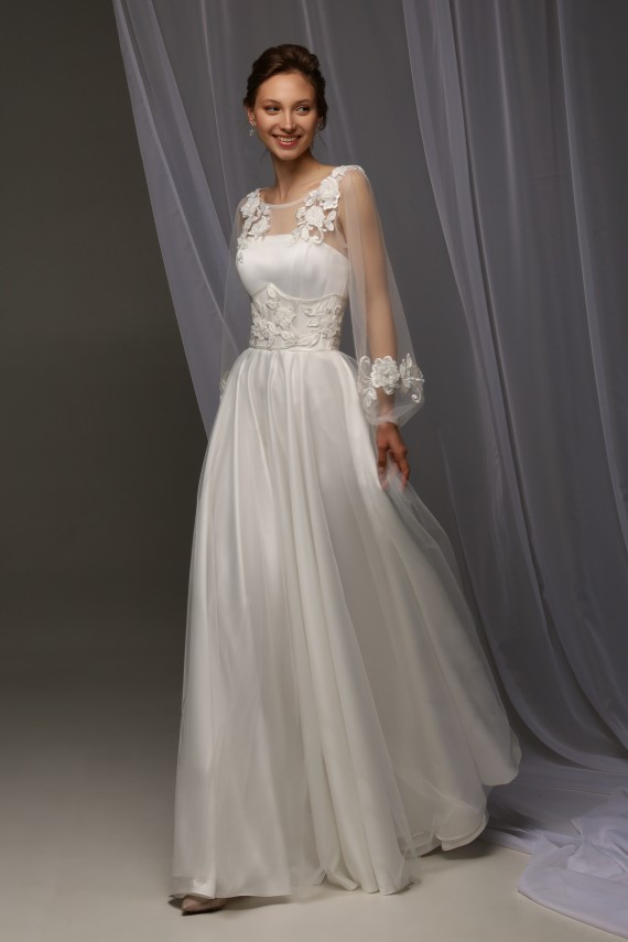 Свадебное платье Мальва Белый 38-42 - фото 1 - id-p1980084468