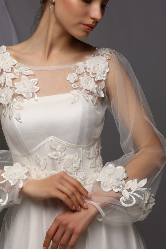 Свадебное платье Мальва Белый 38-42 - фото 2 - id-p1980084468