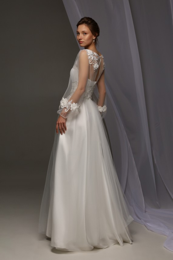 Свадебное платье Мальва Белый 38-42 - фото 3 - id-p1980084468