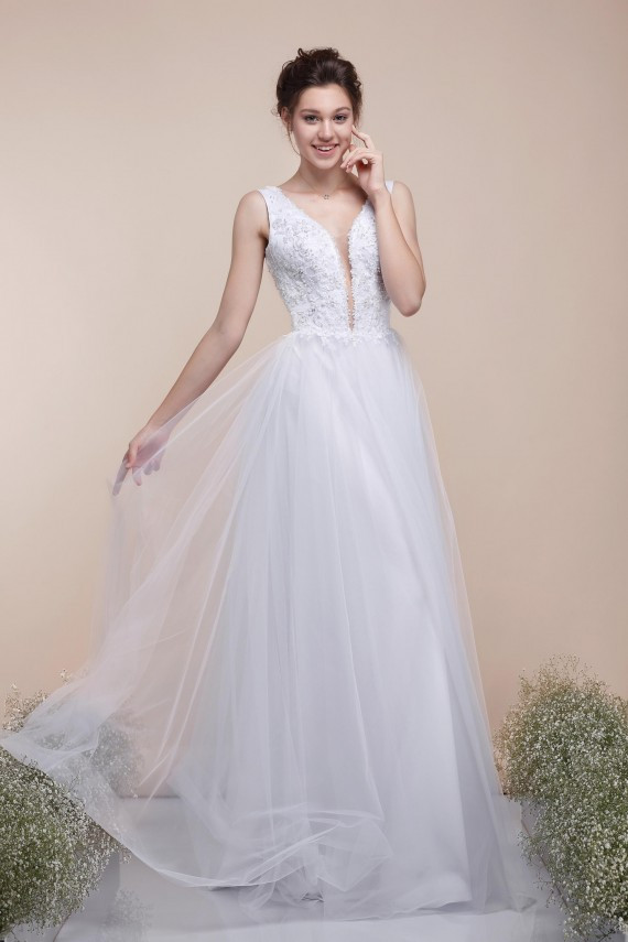 Свадебное платье Мартина Белый 44-46 - фото 1 - id-p1980084479