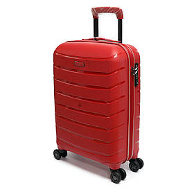 Ударостійка і надійна валіза з поліпропіену для ручної поклажі Airtex червона