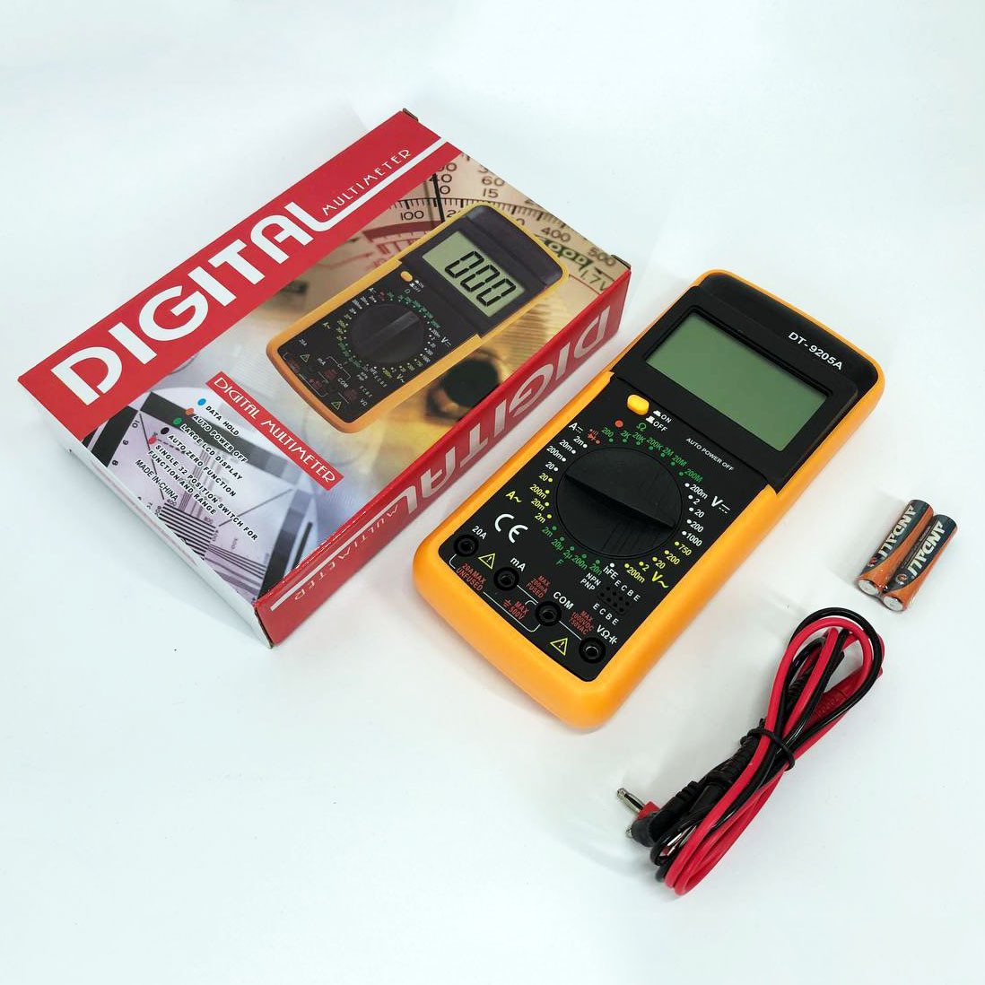 Мультиметри для роботи Digital Multimeter DT9205A, Мультиметр з QZ-751 підсвічуванням дисплея, фото 1