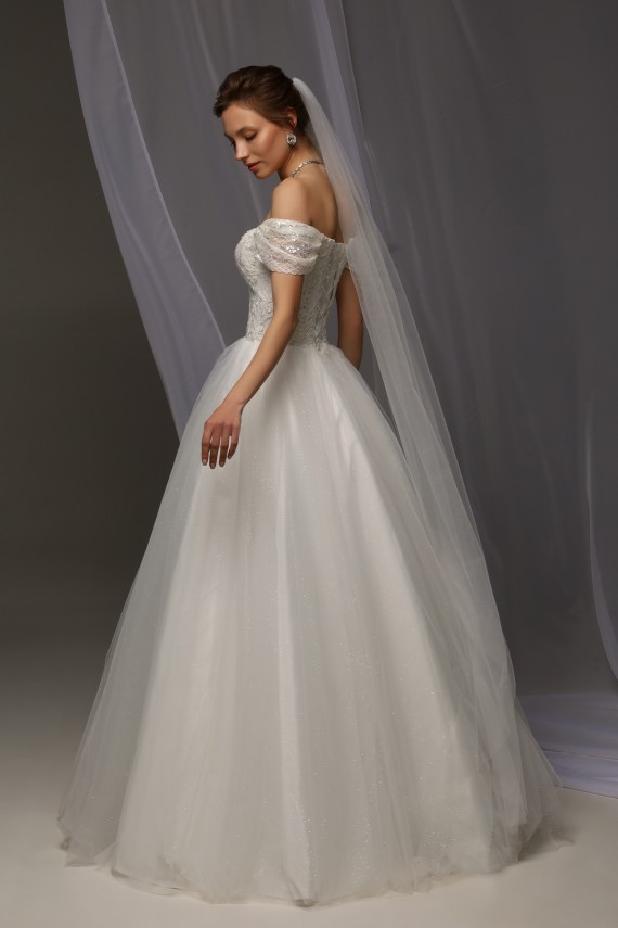 Свадебное платье Саба Белый 38-42 - фото 3 - id-p1980084525