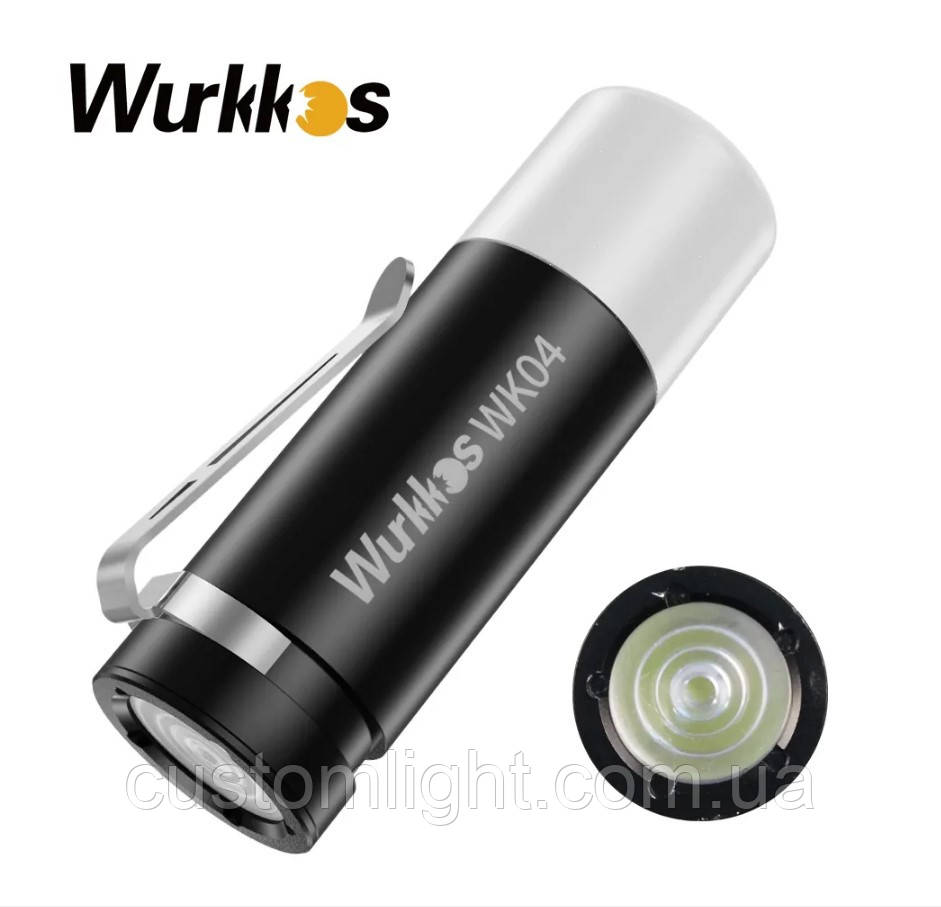 Ліхтарик двохсторонній Wurkkos WK04 90CRI 5000K + LED RED,
