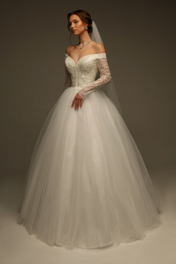 Свадебное платье Сабрина Белый 38-42 - фото 1 - id-p1980084531