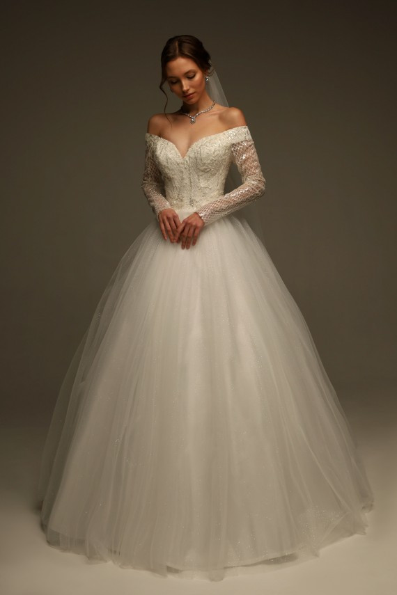 Свадебное платье Сабрина Белый 38-42 - фото 2 - id-p1980084531
