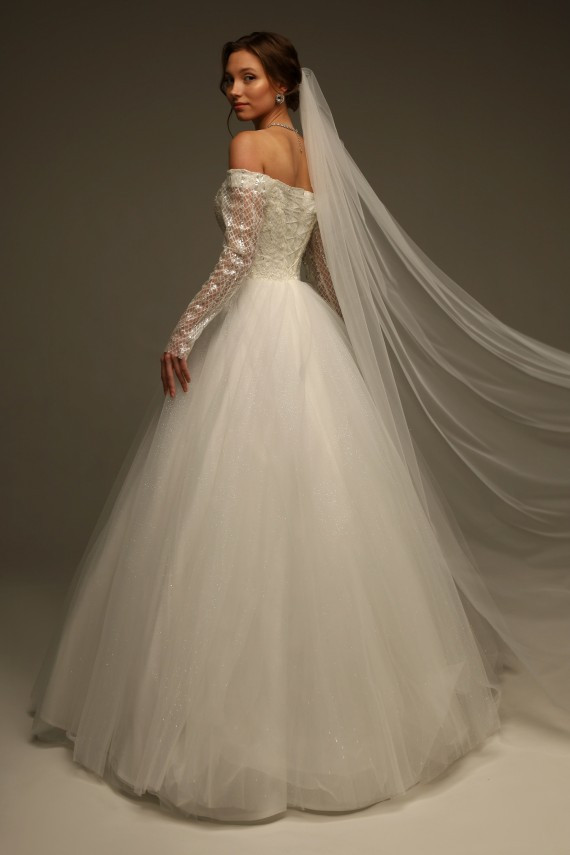 Свадебное платье Сабрина Белый 38-42 - фото 5 - id-p1980084531