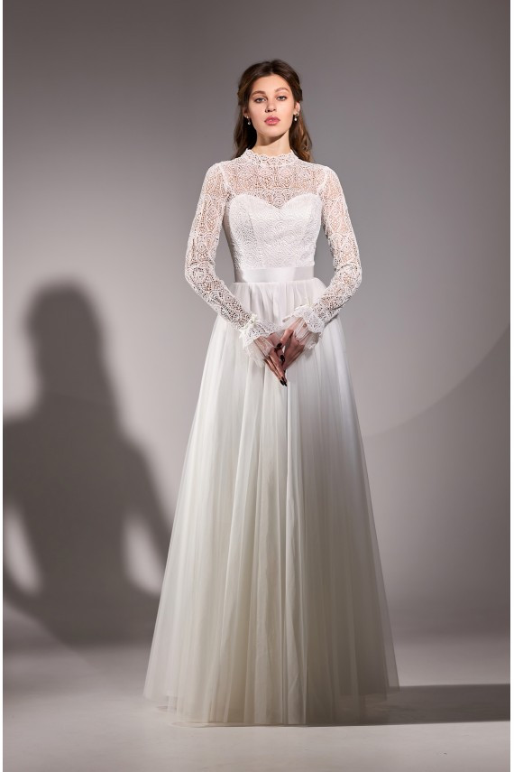 Свадебное платье Селин Белый 38-42 - фото 1 - id-p1980084537