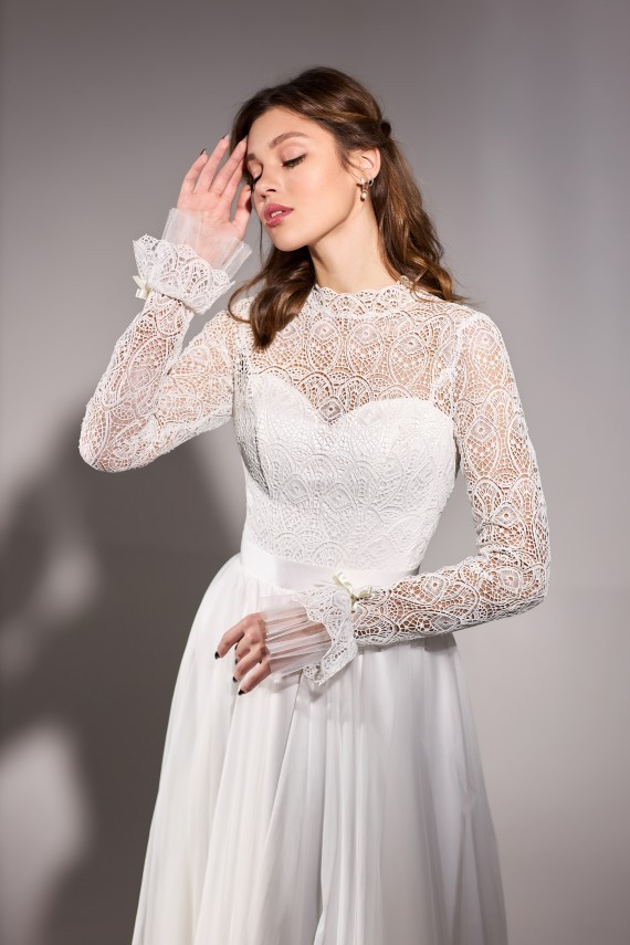 Свадебное платье Селин Белый 38-42 - фото 2 - id-p1980084537