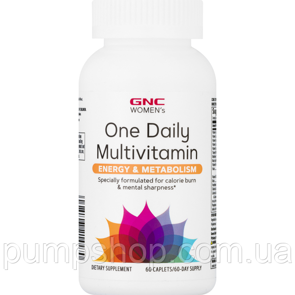 Вітаміни для жінок GNC Women's One Daily Multivitamin Energy & Metabolism 60 таб. (уцінка термін по 4.24)