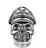 Чоловіче кільце череп Генерала з сріблястим орлом регульований розмір AurumLux231, фото 2