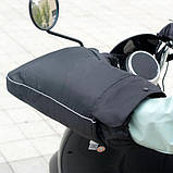 Теплі рукавиці на кермо мотоцикл мопед скутер. Махрові муфти на кермо, фото 3