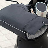 Муфти на кермо Теплі рукавиці для мотоцикла скутера мопеда. Широкий вихід, фото 5