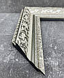 Дзеркало підлогове в студію 170х50 Black Mirror Слонова кістка айворі з патиною срібла, фото 5
