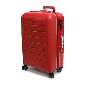 Пластикова валіза на 4 колесах поліпропілену 105 л Snowball червона