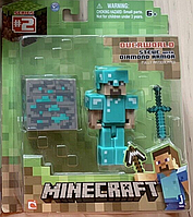 Фигурка Майнкрафт Стив в алмазной броне Minecraft Steve in Diamond Armor